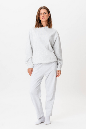 Hoodie Without Drawstring - Grey