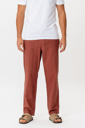 Linnen Pants - Terracotta
