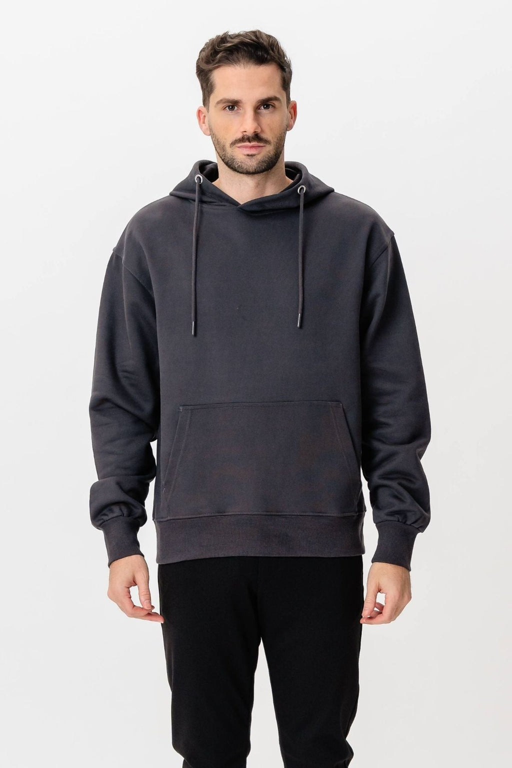 Sweat à capuche lourd - gris foncé