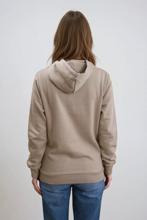 Vriendje zweet hoodie - donker beige