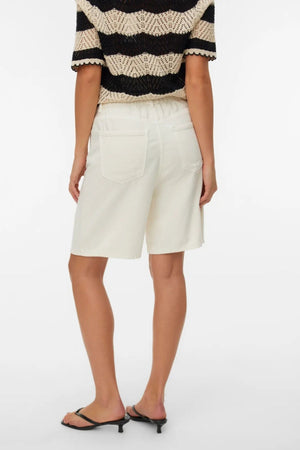 Villa Bermuda-denim Shorts - Ecru