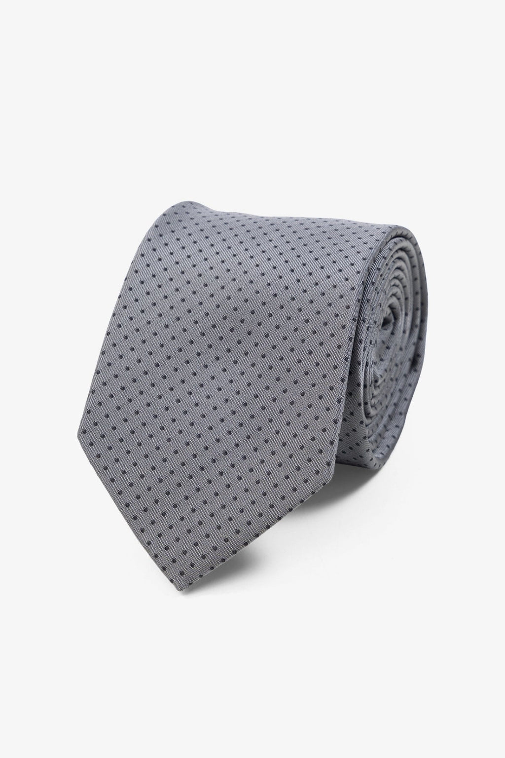 Tie - Grey/Black Dotted