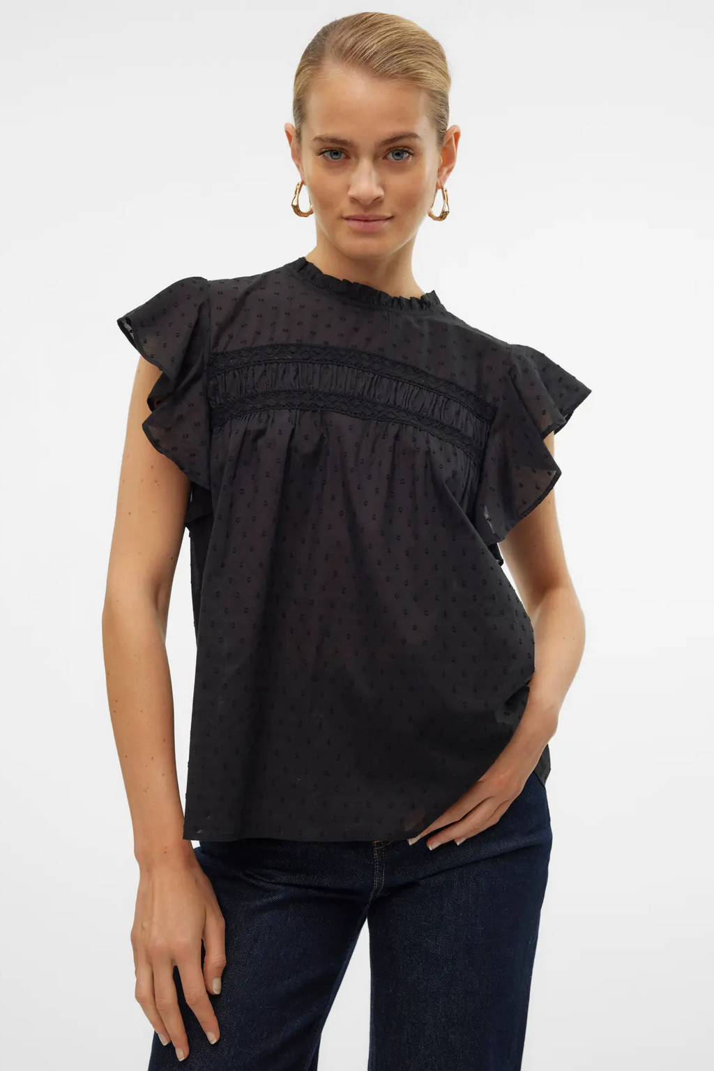 Trine Lace Top - zwart