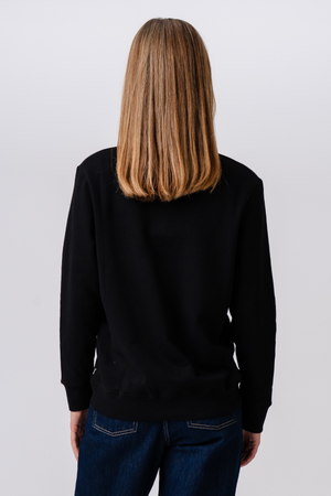 Sweatshirt met ronde hals - Zwart