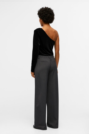 Lisa Wide Pant - Medium Gray Melange