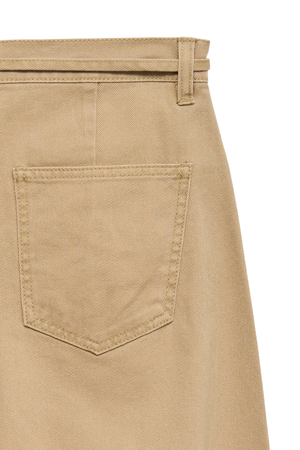 Kaitlin brede gekleurde tonjeans - Kelp