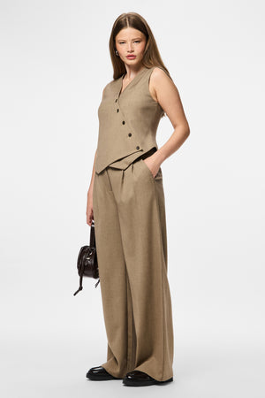 Bubbles asymmetrisch vest - grijs