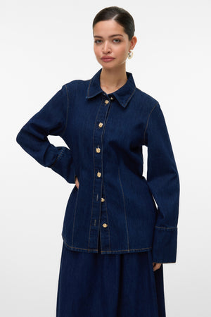 Chemise denim nikka - denim bleu foncé