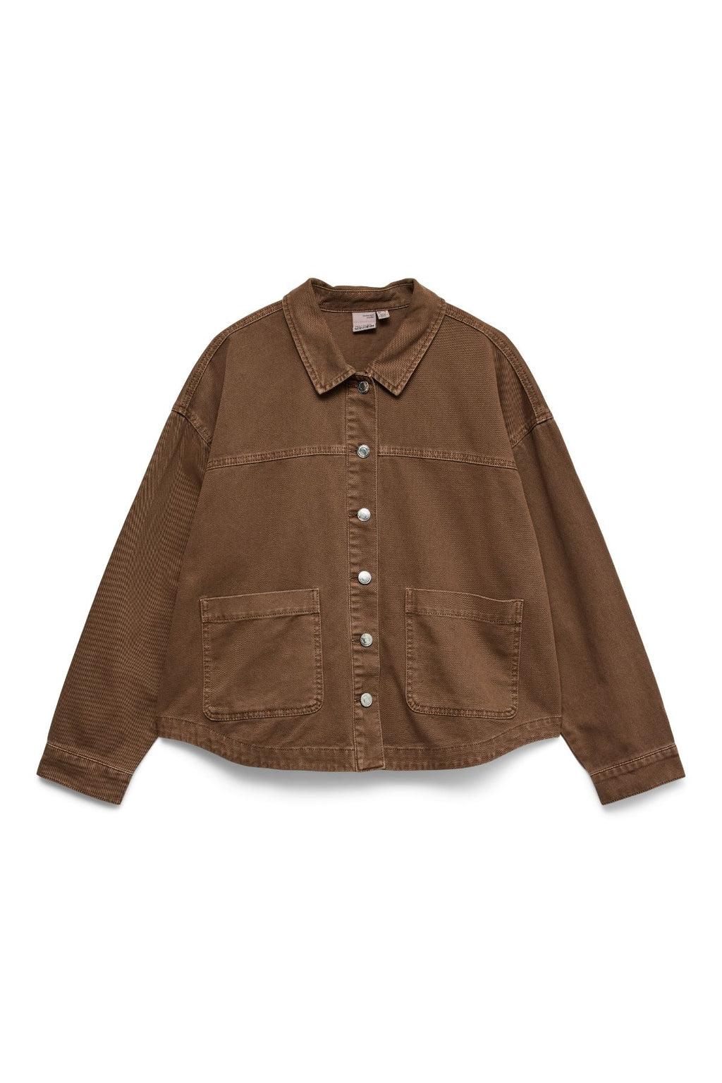 Jamie Denim Shacket Mix - Cacaobruin: gewassen