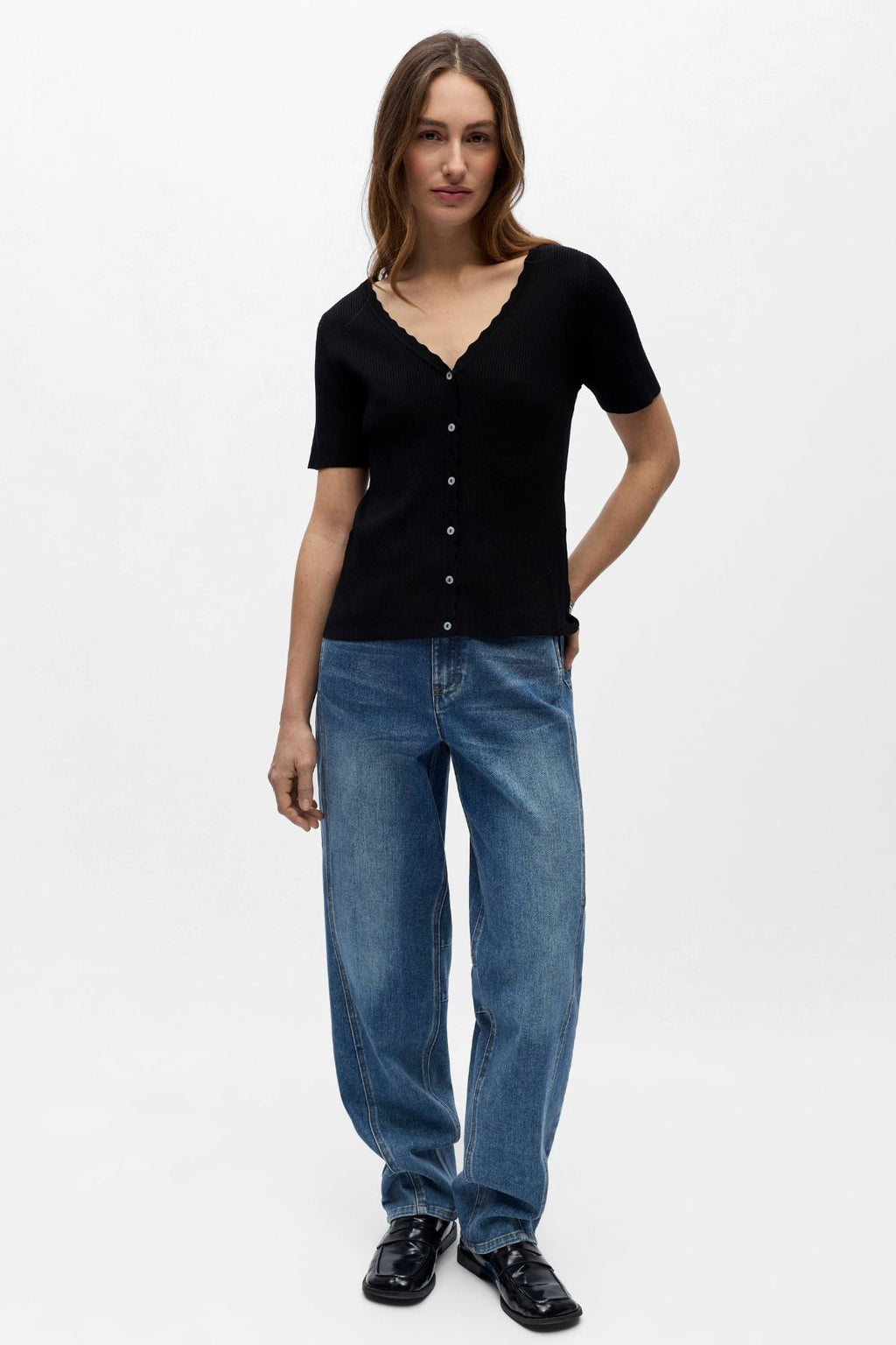 Kelly Re V-Neck Cardigan - Black