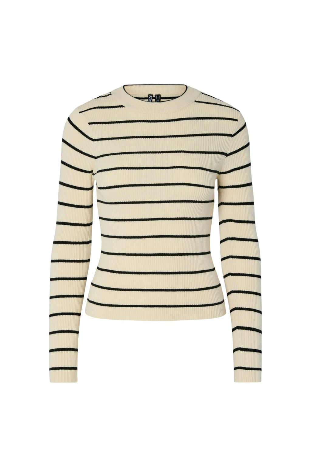 Mira New O-Neck Knit - Bouleau/Noir