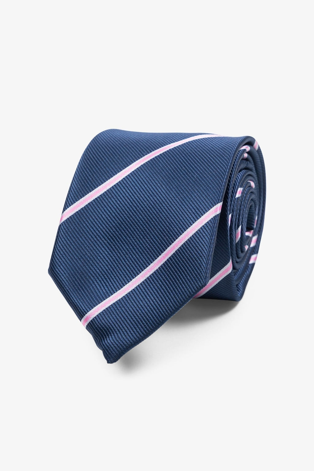 Tie - Navy/Pink Striped