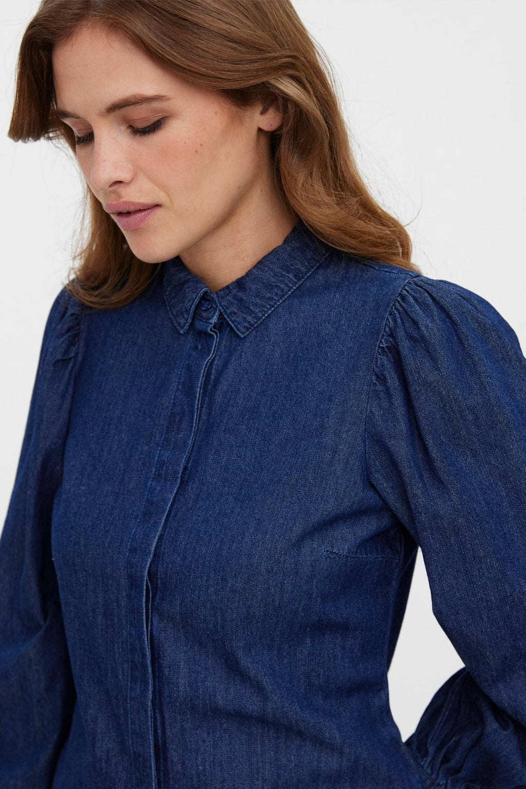 Nily denim shirt - donkerblauwe denim