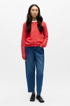 Agaat Gebreid Vest - Poinsettia Melange