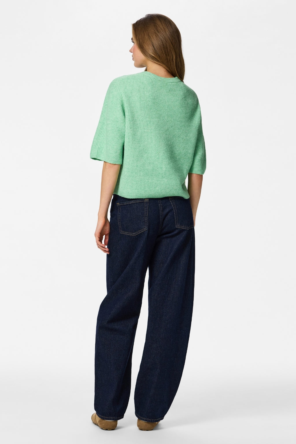 Silly O-Neck Knit Cardigan - Sprucestone Melange