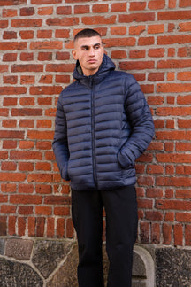 Blouson bouffant léger à capuche - Marine