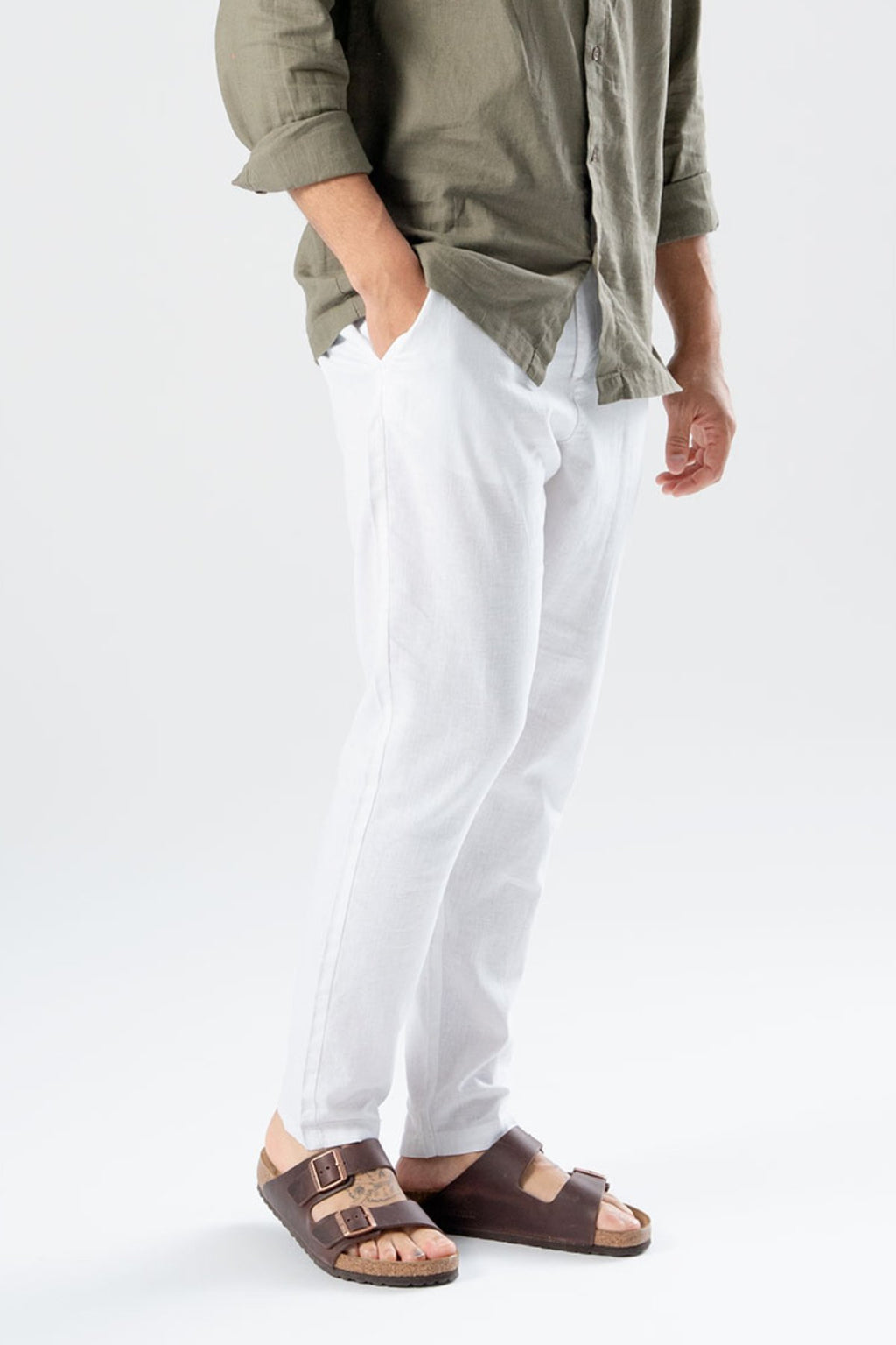Pantalon en lin - blanc