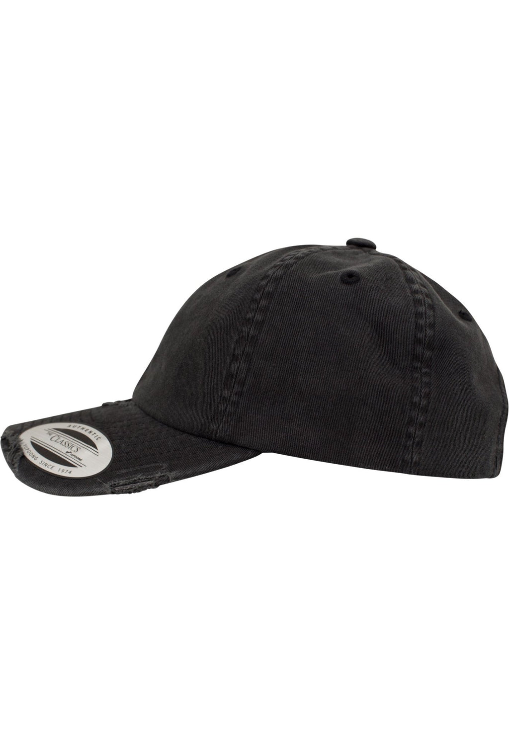 Casquette détruite à profil bas - Noir