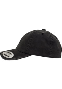 Casquette détruite à profil bas - Noir