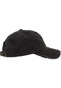 Casquette détruite à profil bas - Noir