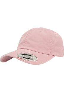 Casquette détruite à profil bas - Rose