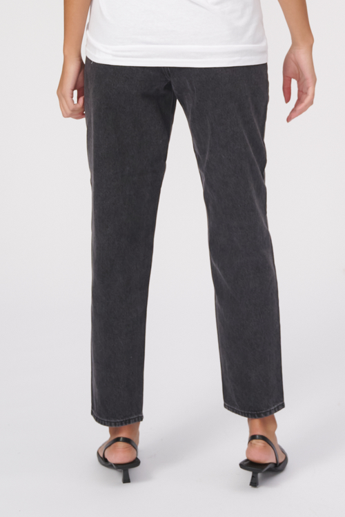 The Original Performance Mom Jeans - Washed Black Denim