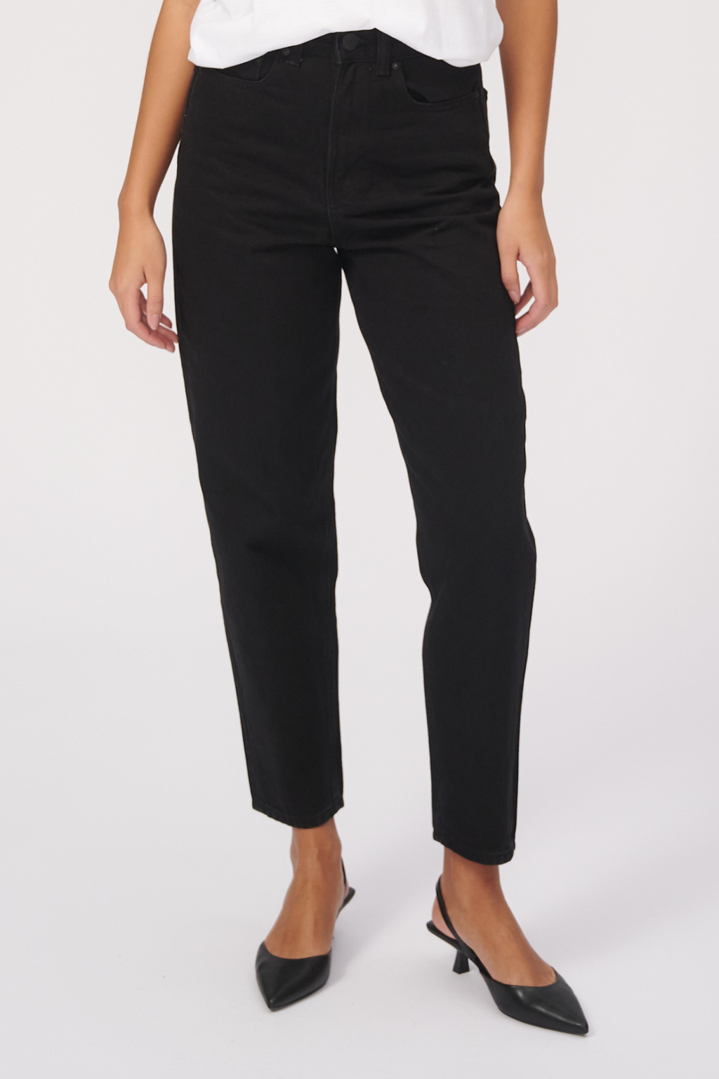 Le jean maman de performance original - Black Denim