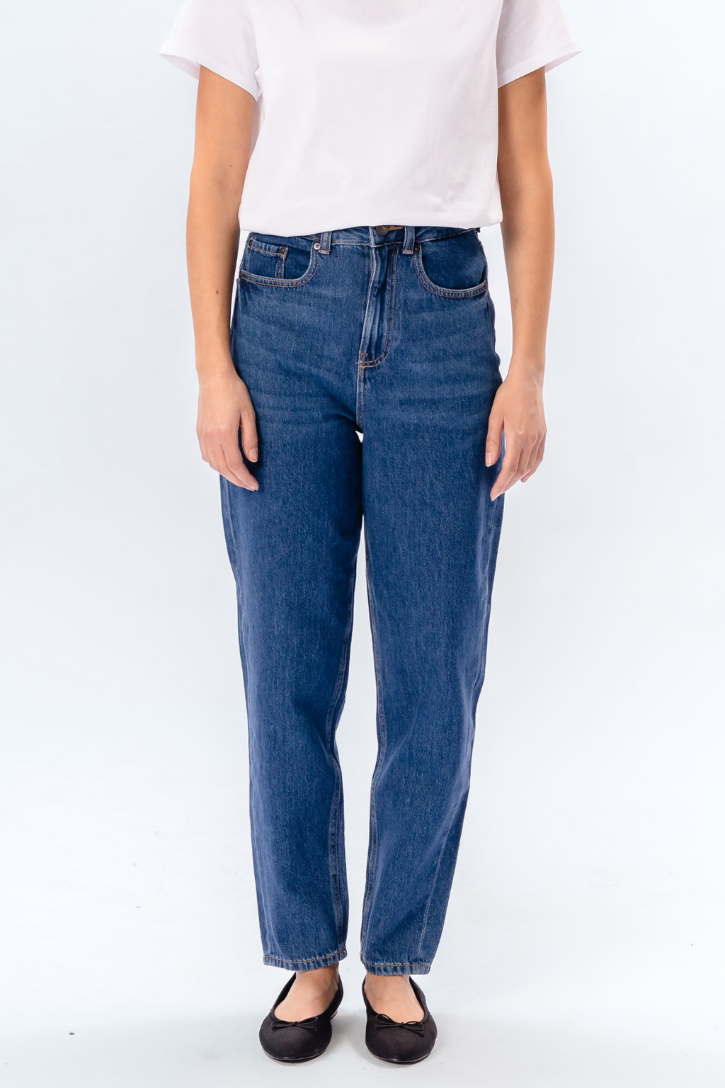 The Original Performance Mom Jeans - Denim bleu moyen