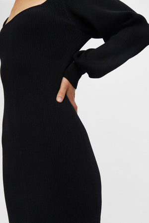 Agnes Knit Dress - Zwart