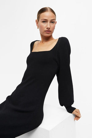 Agnes Knit Dress - Zwart