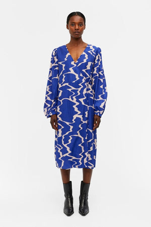 Vanja Wrap Kjole - Clematis Blue