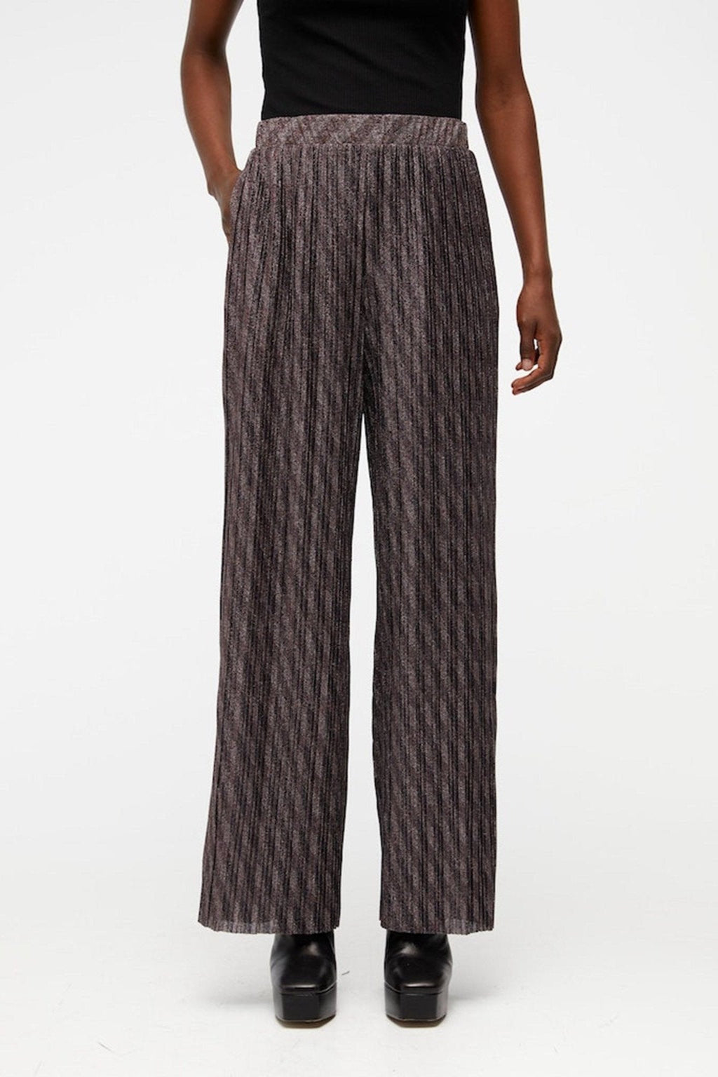 Lux High Waist Bukser - Sort