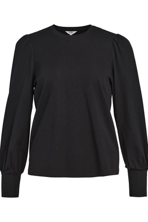 Caroline Langærmet Top - Sorteren