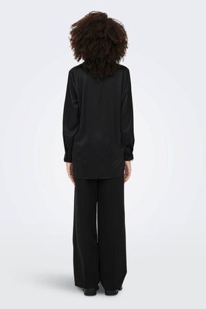 Victoria Satin Dress - Zwart