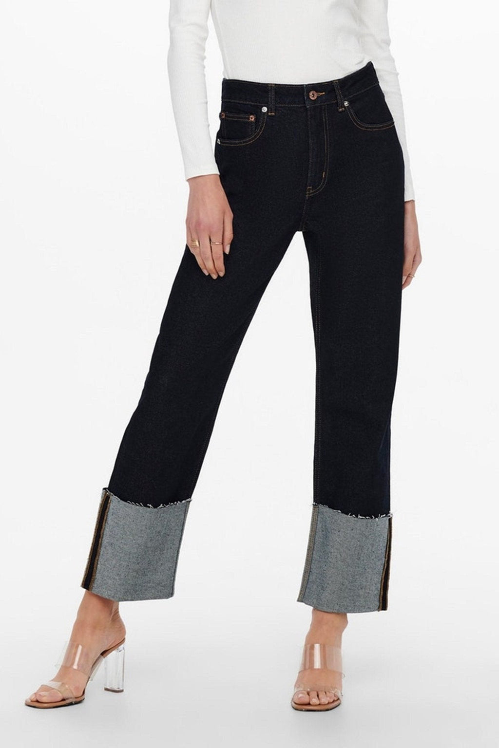 Megan High Taille Jeans - Denim Blue