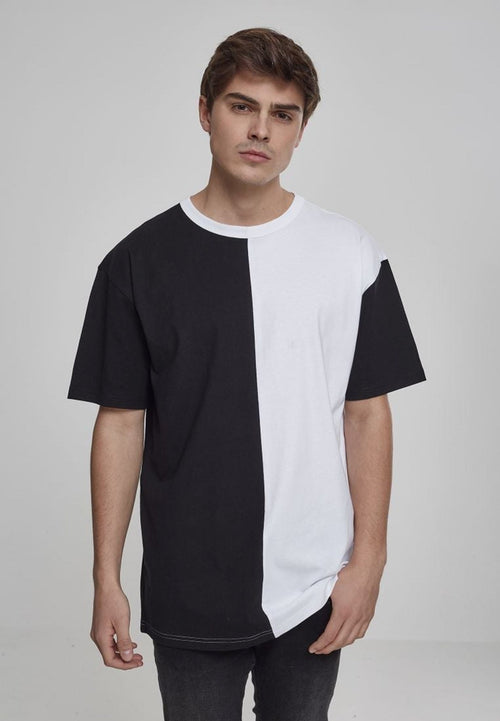 Oversize Harlequin Tee - Black - White - TeeShoppen Group™