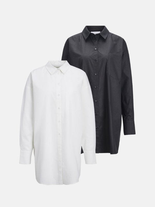 Oversized Shirt - Package Deal (2 pcs.) - TeeShoppen Group™ - Formal Shirts & Blouses - TeeShoppen