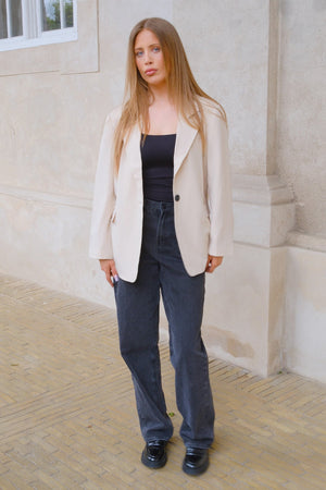Oversized blazer - beige