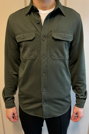 Performance Regular Overshirt - Olive sombre