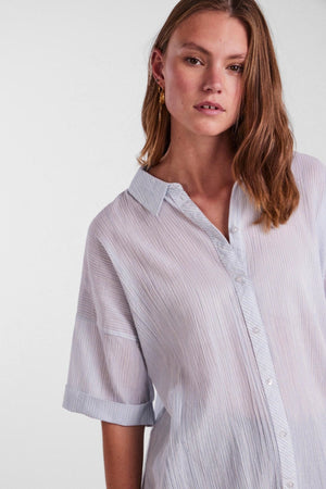 Terra Lang Skjorte - Kentucky Blue