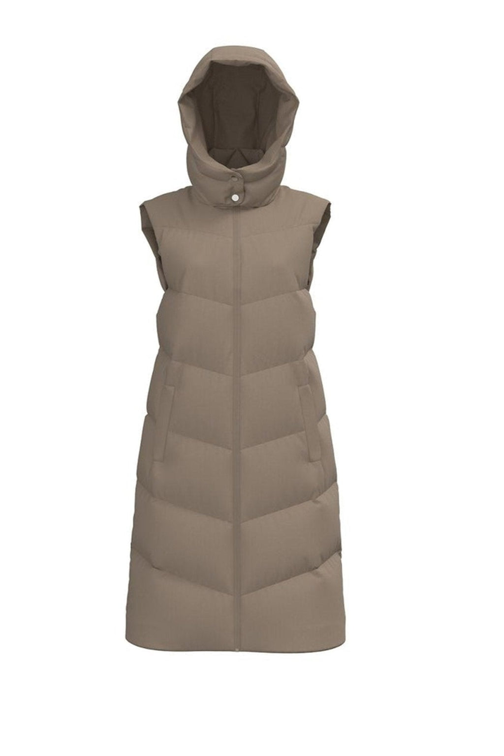 Gilet polaire long Jamilla - Vison argenté