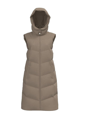 Gilet polaire long Jamilla - Vison argenté