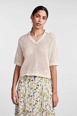 Laya Knit Polo - Witte rook