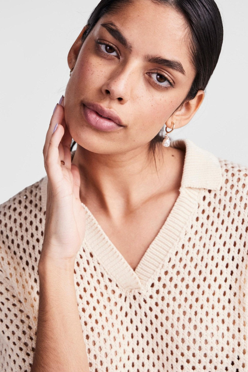 Laya Knit Polo - Witte rook