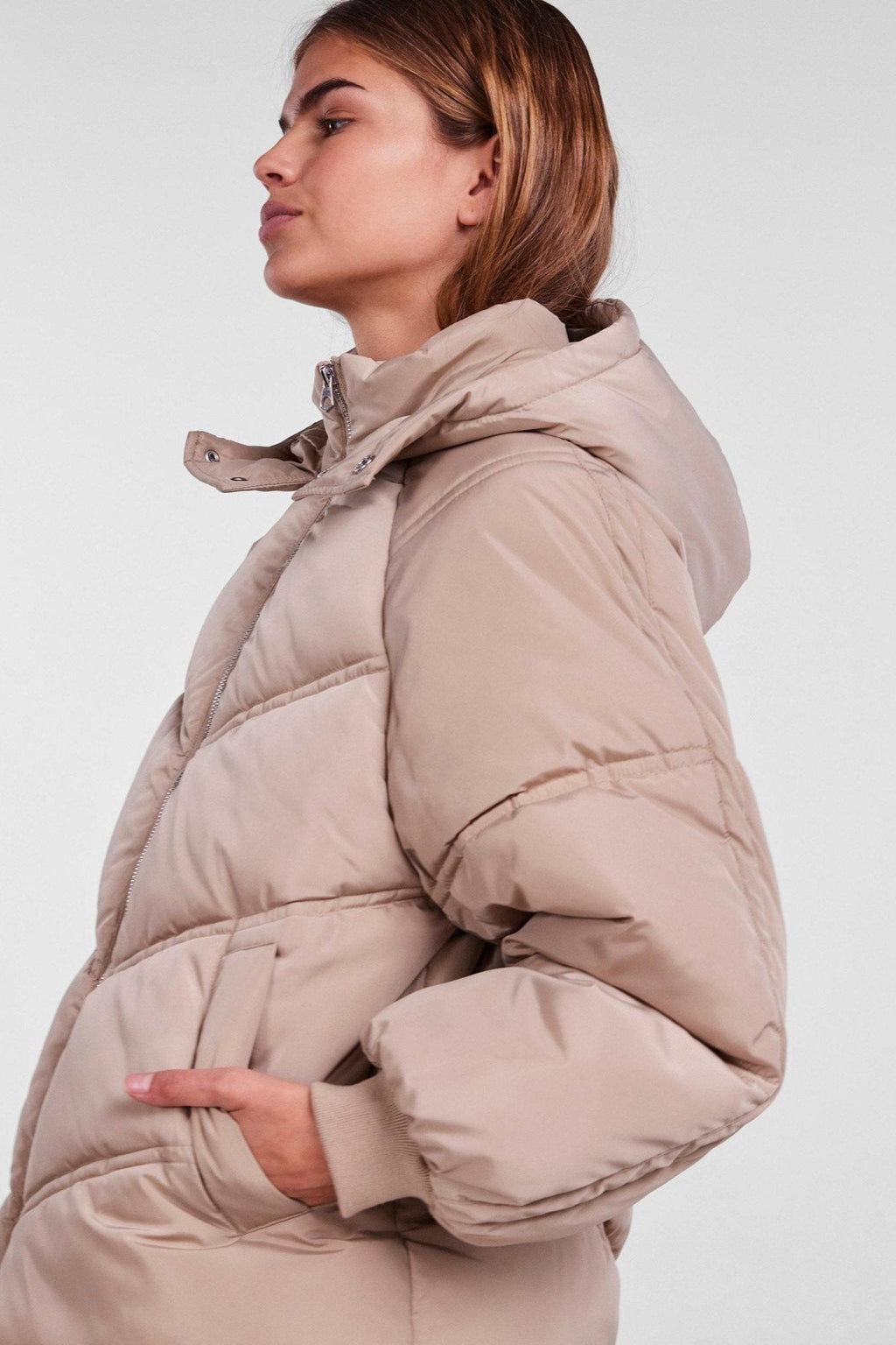 Neli City Puffer Jacket - Silver Mink