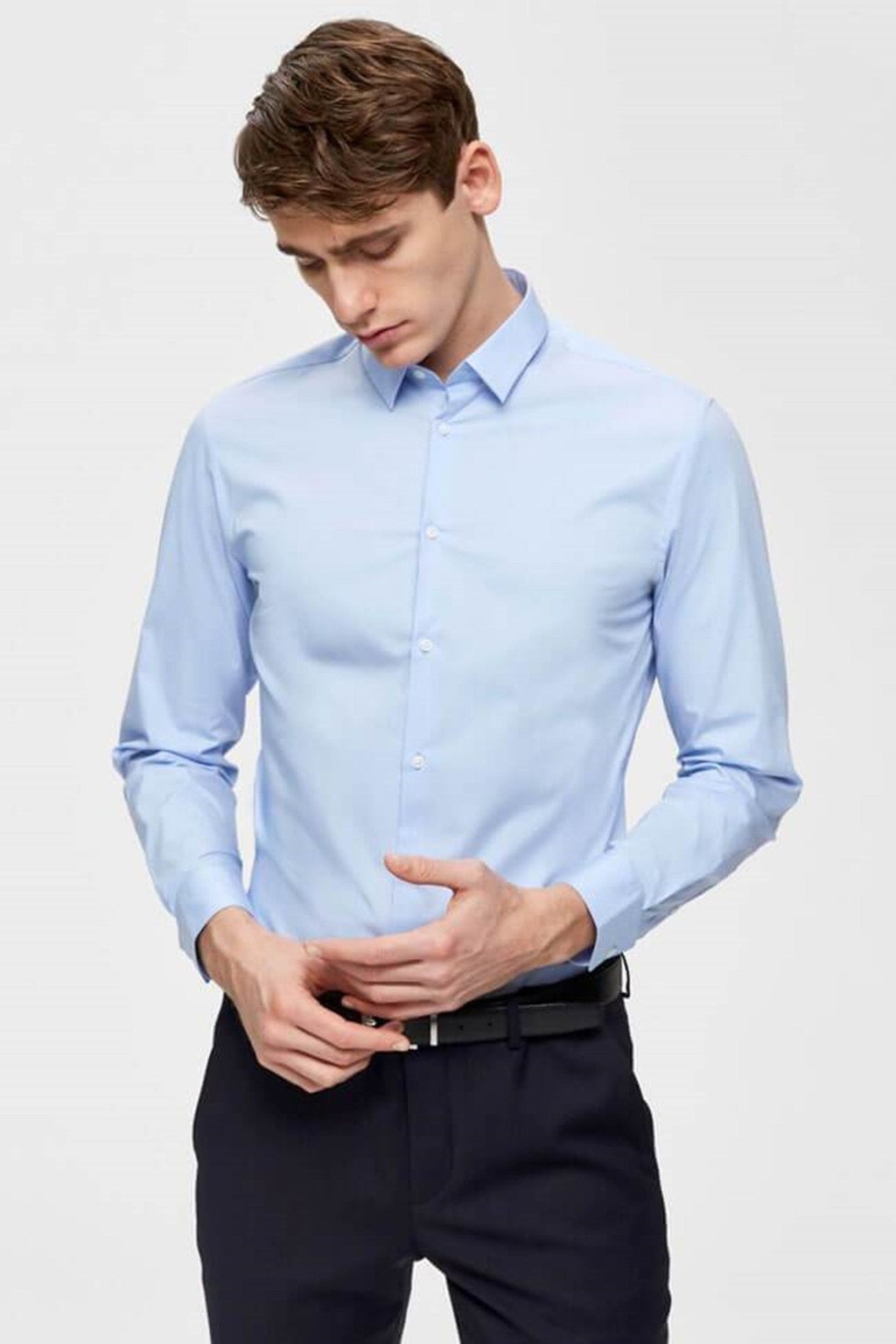 Preston Shirt Slim Fit - bleu clair