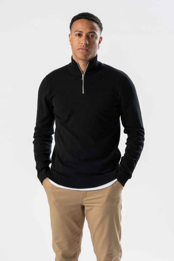 Pullover Half Zip - Black