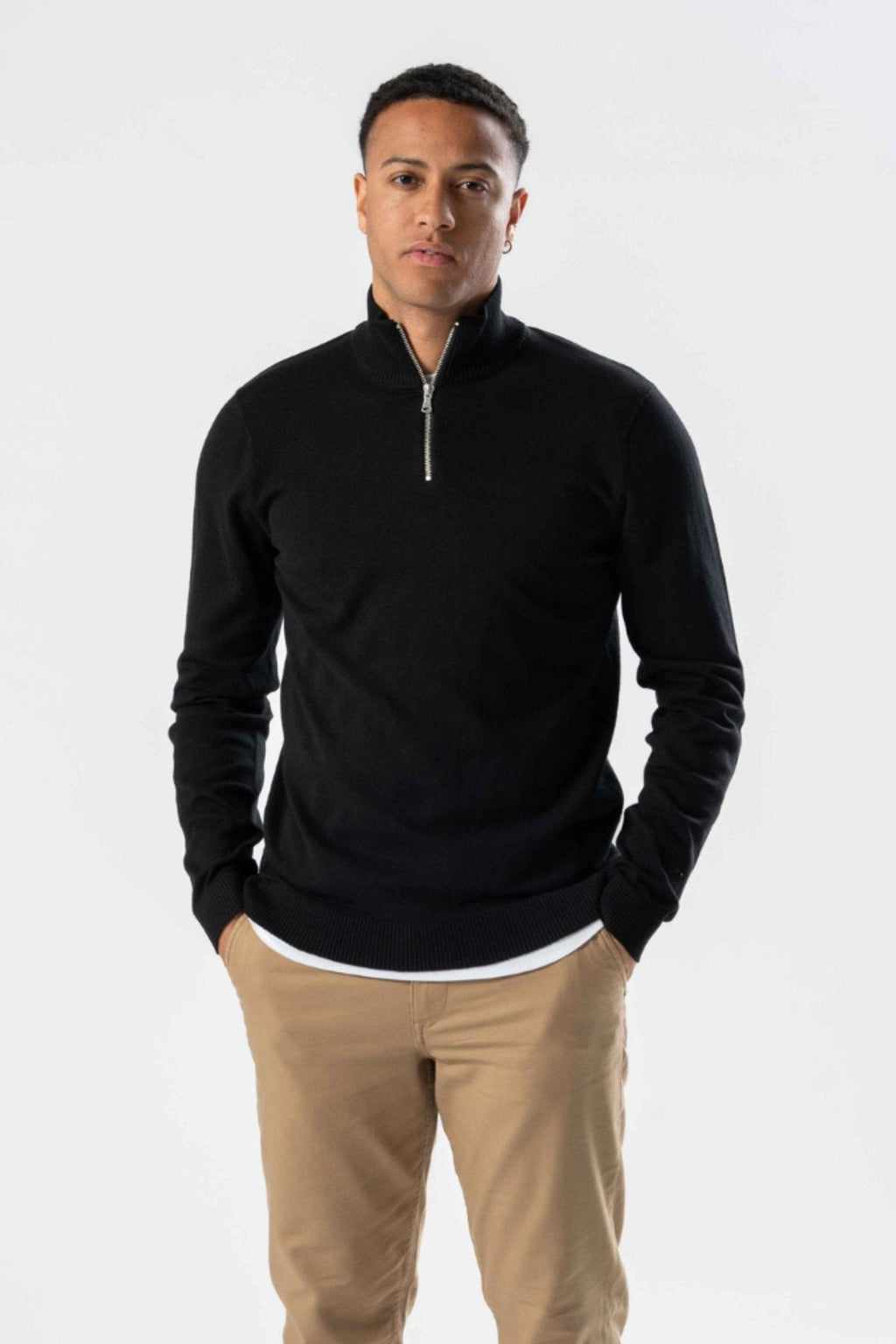 Pullover Half Zip - Noir