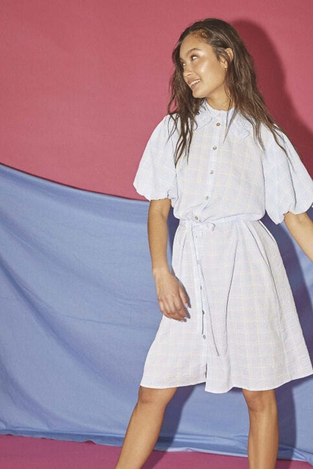 Meta -jurk - lichtblauw