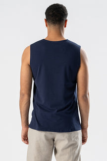 Sleeveless Tee - Navy